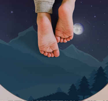 Nattehimmel natur vinyl tæppe - TenStickers