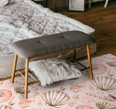 Alfombra vinílica de animales patrones de conchas marinas - TenVinilo