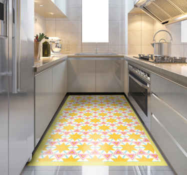 Vinyl Teppich Küche geometrisches starburst-muster - TenStickers