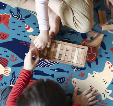 Aflombra vinílica animales infantil con difere - TenVinilo