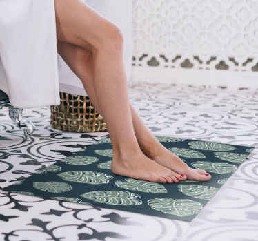 Grøn og blå monster natur vinyl tæppe - TenStickers