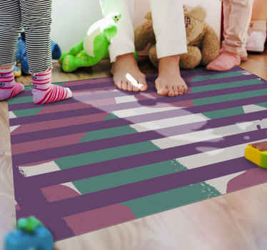 Vinyl Teppich gestreift lilafarbene Streifen - TenStickers
