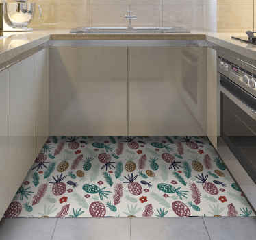 Vinyl Teppich Blumen tropisches fruchtmotiv - TenStickers