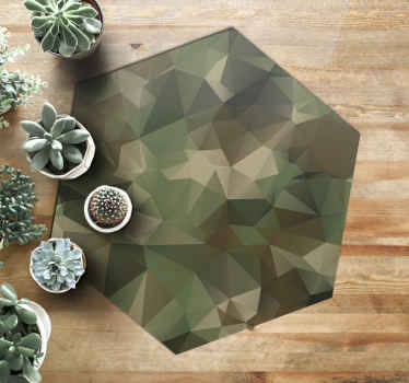 Geometric Patterned Hexagon geometric vinyl rug - TenStickers
