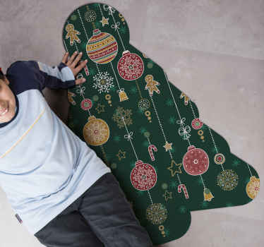 Hanging Christmas ornaments Christmas tree mat - TenStickers
