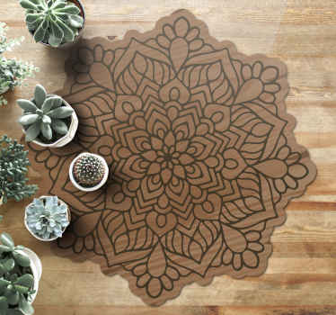 Mandala Intricacy mandala vinyl rug - TenStickers