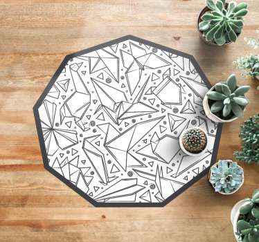 Alfombra vinílica animales estilo origami - TenVinilo