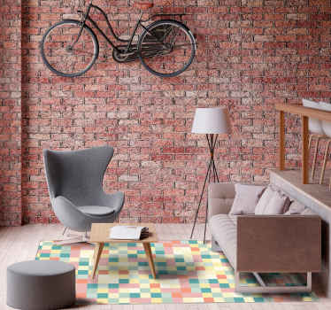 Tapete de vinil de quadrados coloridos - TenStickers