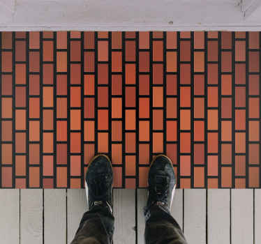 Tiiliseinä Tekstuuri vinyylimatto - Tenstickers