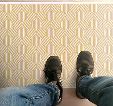 çizgili altıgenler geometrik kilimler - TenStickers