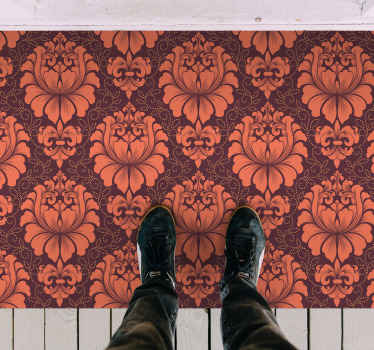 Alfombra vinílica mandala simetría adornada - TenVinilo