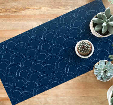 Scallop Pattern Depths geometric vinyl rug - TenStickers