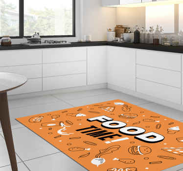 Food time! Custom vinyl rug - TenStickers