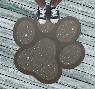 Vinyl rug dog paw animal rug - TenStickers