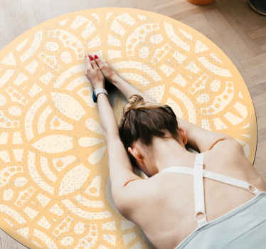 米色圈乙烯基地毯北欧地毯 - TenStickers