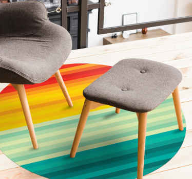πολύχρωμες ρίγες χαλί - TenStickers