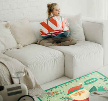 κινούμενα σχέδια χαλί βινυλίου santa Χριστουγέννων - TenStickers