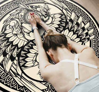 Alfombra vinílica mandala mandala detallada - TenVinilo