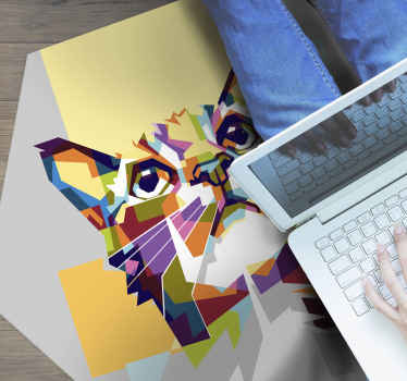 Dywanik winylowy Kolorowy kot - TenStickers