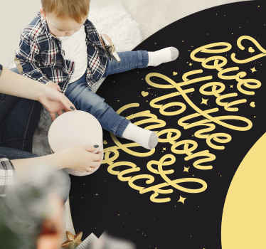 Love you to the moon and back custom rug - TenStickers