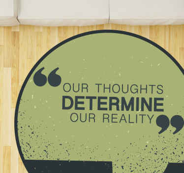 Thoughts determine reality custom rug - TenStickers