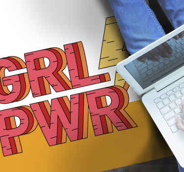 girl power custom rug vinyl - TenStickers