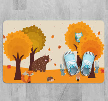 Roztomilé divoké zvieratá zvierací koberec - Tenstickers