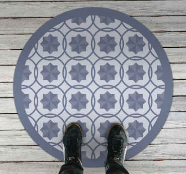 Simetrik geometrik desen geometrik pvc halı - TenStickers