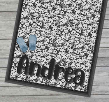 Személyre szabott pandák Vinil szőnyeg nevekkel - TenStickers