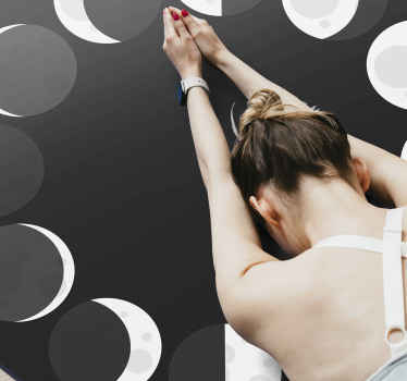 Monochrome Crescent Patterns striped vinyl carpet - TenStickers