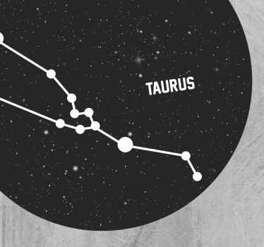 Alfombra vinílica de estrellas constelación de tauro - TenVinilo