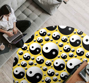 Tapis vinyle jeux harmonie yin yang - TenStickers