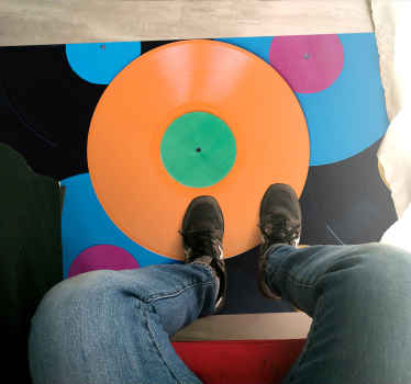 Vinyl koberec záznam viacfarebný - Tenstickers