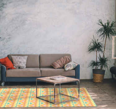 Kabile desenli dekor geometrik pvc halı - TenStickers