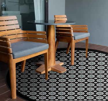 Sort og hvid solens natur tæppe - TenStickers