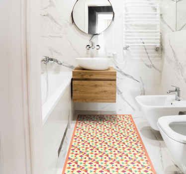 Colourful triangles geometric vinyl rugs - TenStickers