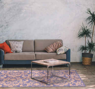 Baroque Pattern Detail textured vinyl rug - TenStickers