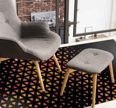 Alfombra vinílica geométrica gradiente triangular - TenVinilo