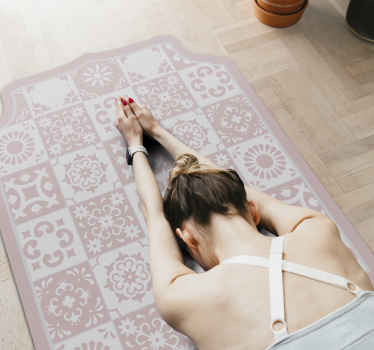 Csempe motívum virág csempe szőnyeg - TenStickers