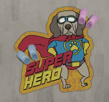 Superhero Canine kids vinyl carpet - TenStickers