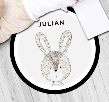 Dywan winylowy dziecięcy personalizowany króliczek - TenStickers