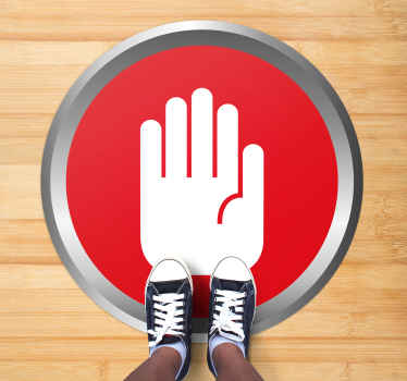 Stop Signal Decor marble vinyl rug - TenStickers