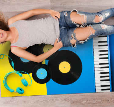 Klavir i snima savremeni vinil tepih - TenStickers