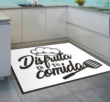 Alfombra vinílica cocina disfruta de tu comida - TenVinilo