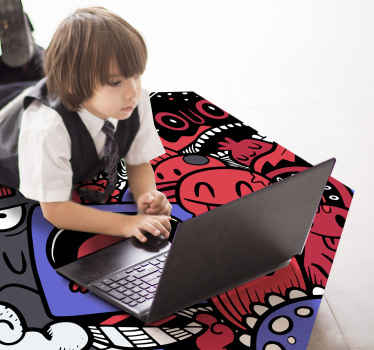 Vinylteppich kindlich verspielte monster kunstwerke - TenStickers