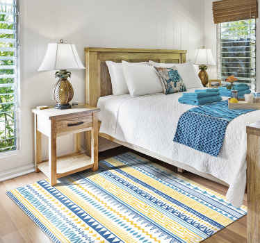 Alfombra vinílica rayas patrones de rayas tribales - TenVinilo