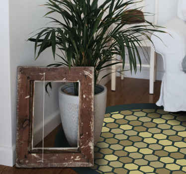 Pedras amarelas em concreto verde tapete moderno - TenStickers