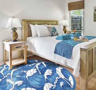 Japanske bølger natur vinyl tæppe - TenStickers