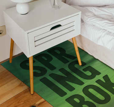 Green text Springbok custom rug - TenStickers