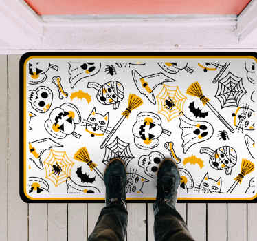 Tapis vinyle pour halloween motifs festifs effrayants - TenStickers